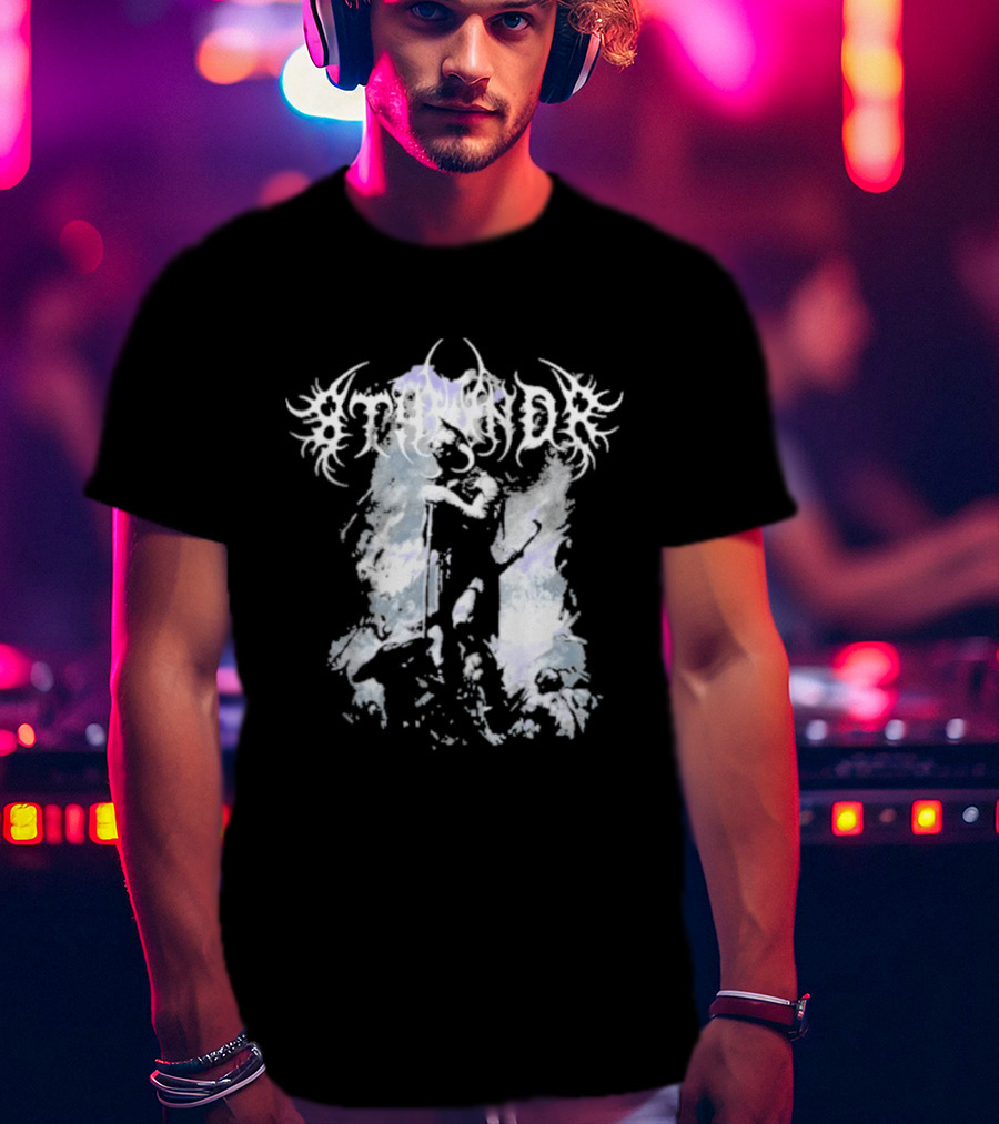 8Thwndr Hellfire Gothic Aesthetic Demon Artistry Ethereal Demon Wings T-Shirt