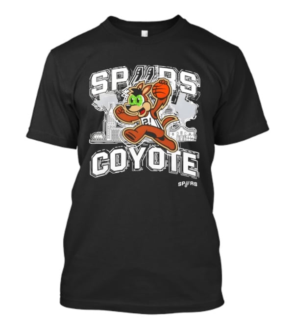Spurs Coyote Basketball San Antonio City Skyline T-Shirt