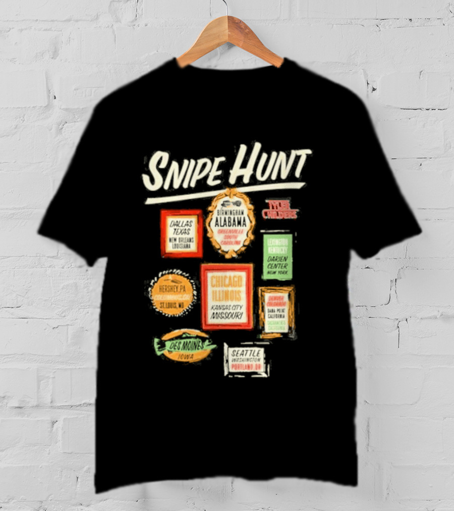 Snipe Hunt Tyler Childers Frames 2026 Tour Chicago Illinois Cincinnati Ohio Portland Maine T-Shirt