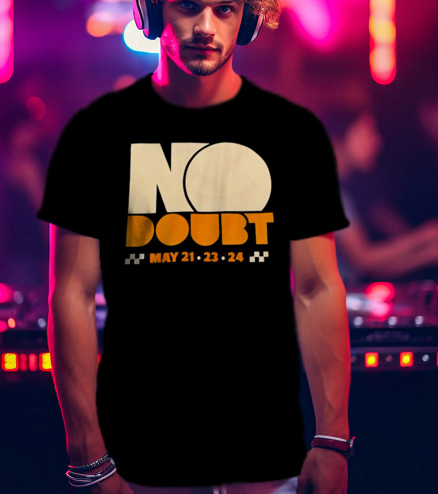 No Doubt Tour May 21 23 24 Checkered T-Shirt