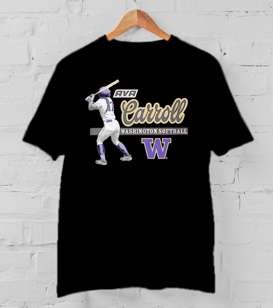 Ava Carroll Washington Softball Huskies W Logo 90s T-Shirt