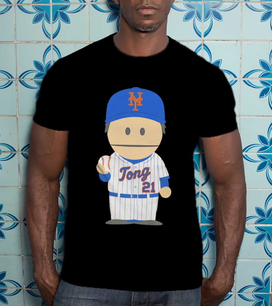 New York Mets Jonah Tong Canadian Canon 21 Baseball T-Shirt
