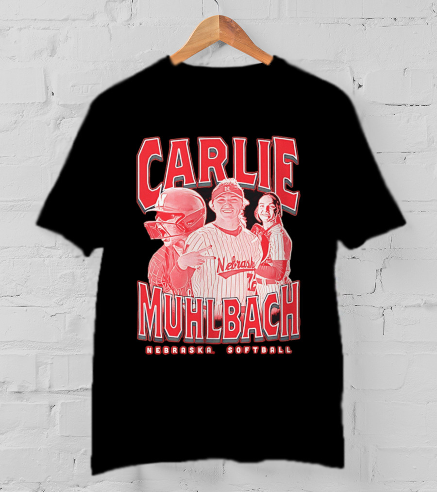 Carlie Muhlbach Nebraska Softball Vintage 90s T-Shirt