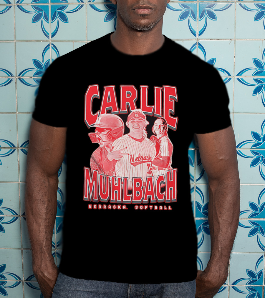 Carlie Muhlbach Nebraska Softball Vintage 90s T-Shirt