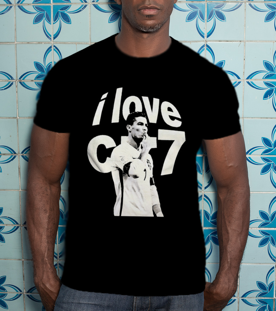 Cristiano Ronaldo I Love CR7 Image Al Nassr GOAT T-Shirt