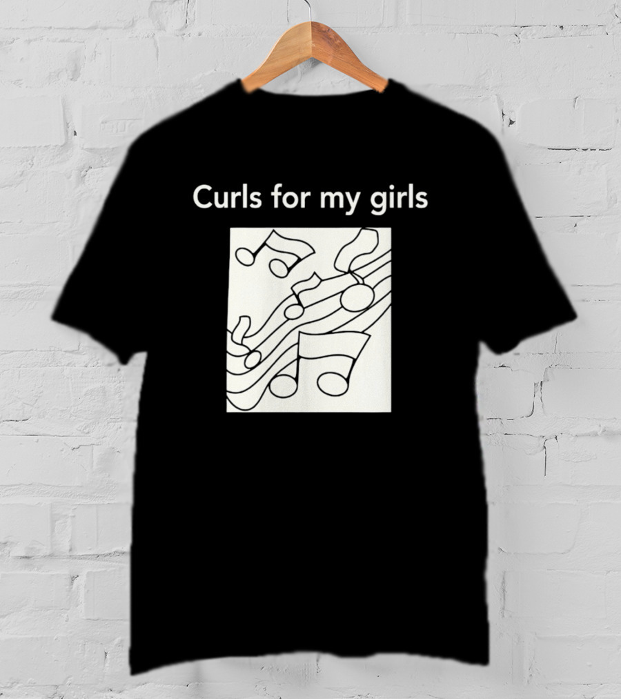 Curls For My Girls Music Notes T-Shirt