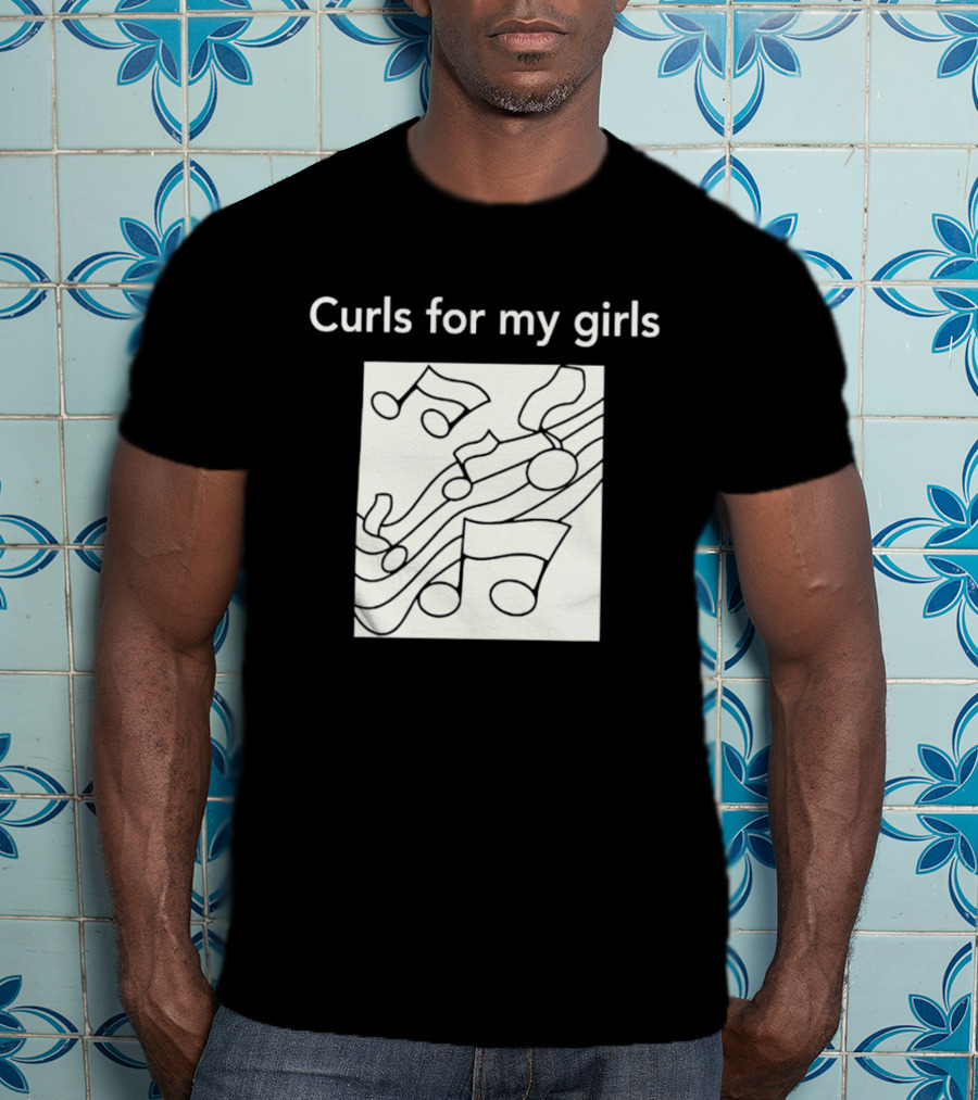 Curls For My Girls Music Notes T-Shirt