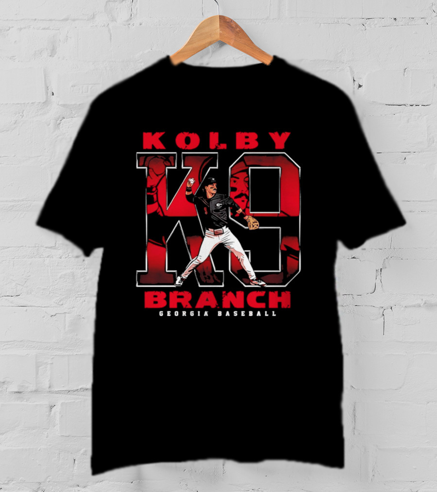 Kolby Branch K9 Georgia Baseball Player T-Shirt
