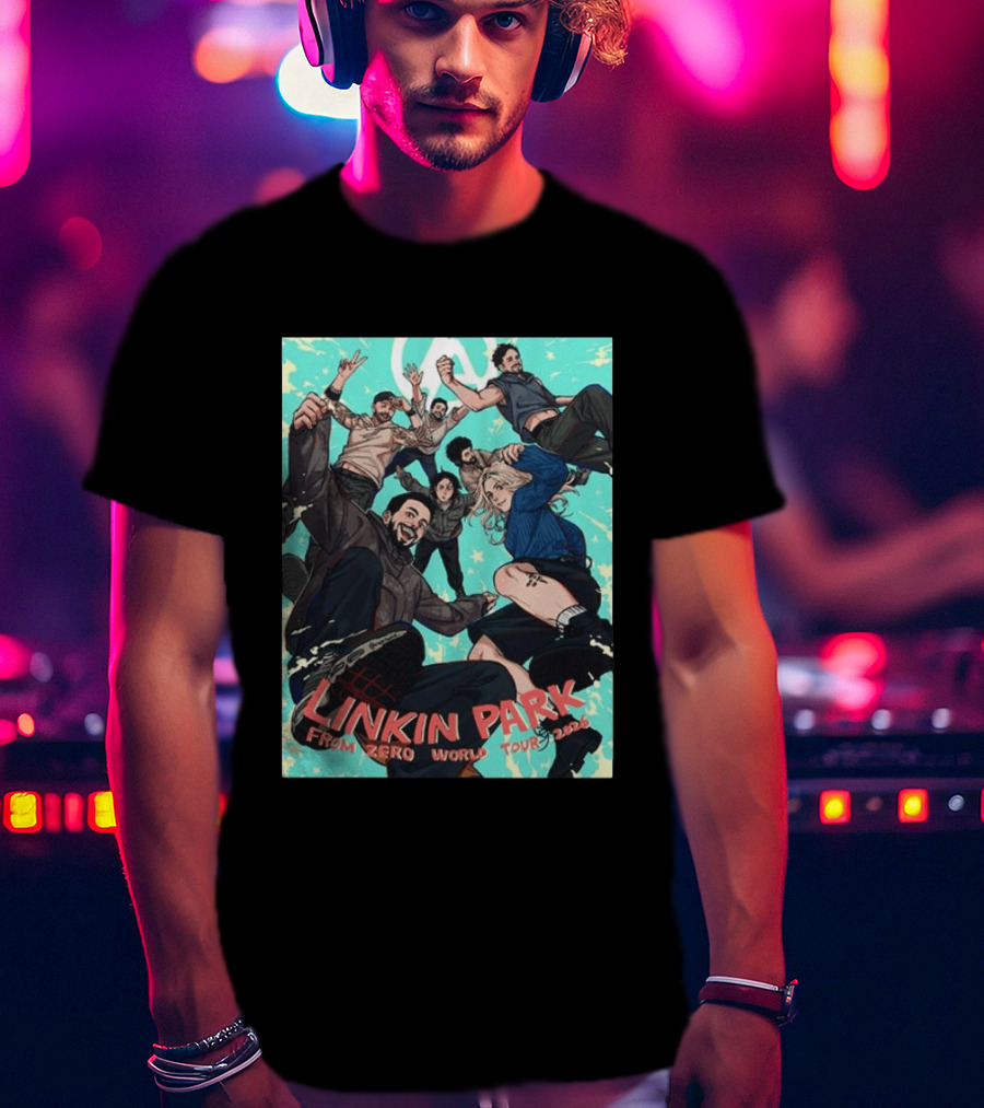 Linkin Park From Zero World Tour 2026 Munich Anime Style Concert T-Shirt