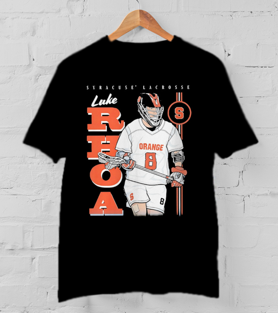 Luke Rhoa Syracuse Lacrosse Orange NCAA 8 T-Shirt