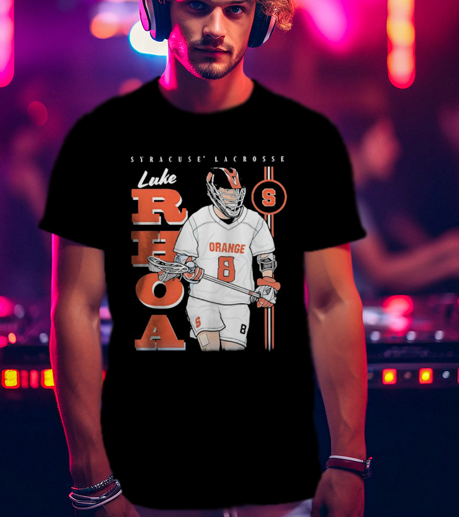 Luke Rhoa Syracuse Lacrosse Orange NCAA 8 T-Shirt
