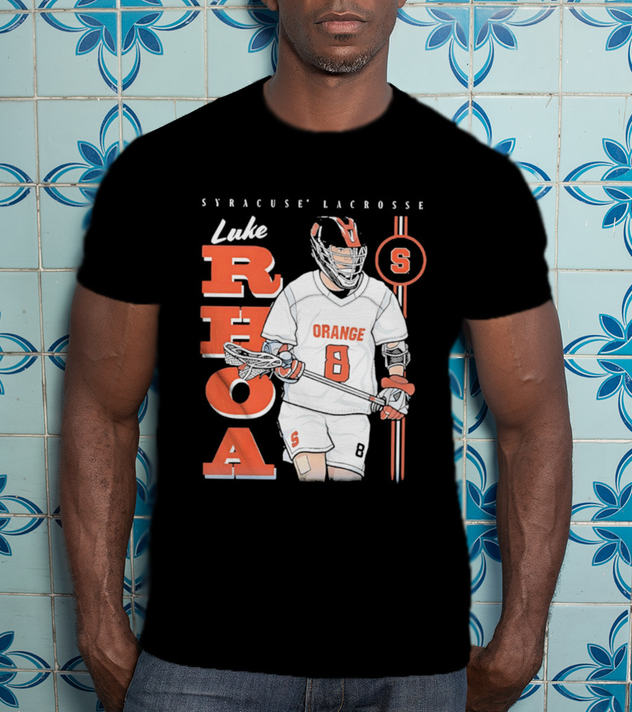 Luke Rhoa Syracuse Lacrosse Orange NCAA 8 T-Shirt