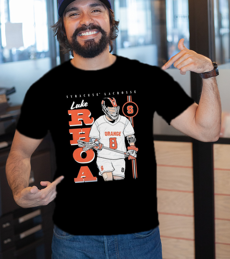 Luke Rhoa Syracuse Lacrosse Orange NCAA 8 T-Shirt