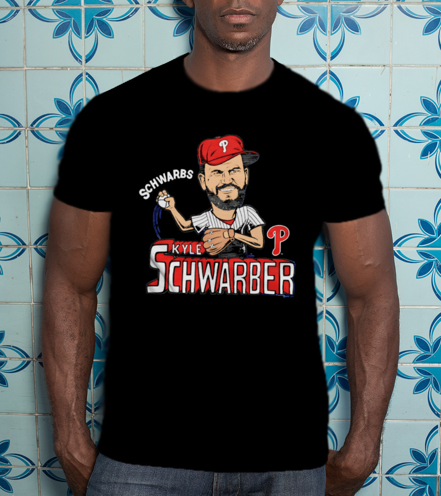 Philadelphia Phillies Kyle Schwarber Caricature Schwarbs Tri Blend T-Shirt