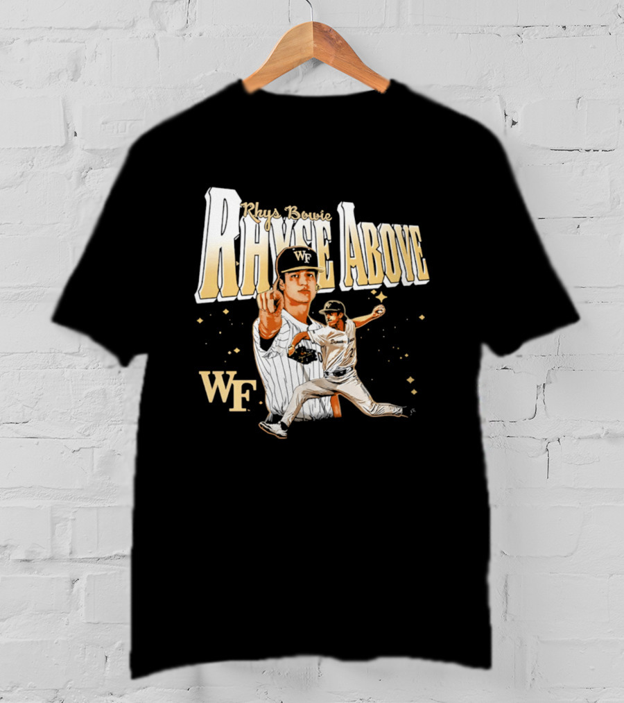 Rhys Bowie Wake Forest WF Baseball Rhys Above T-Shirt