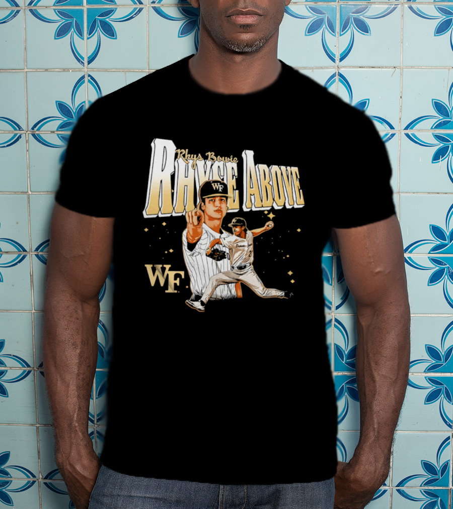 Rhys Bowie Wake Forest WF Baseball Rhys Above T-Shirt
