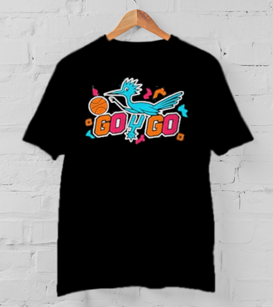 San Antonio Roadrunner Go Spurs Go Neon Fiesta Basketball T-Shirt