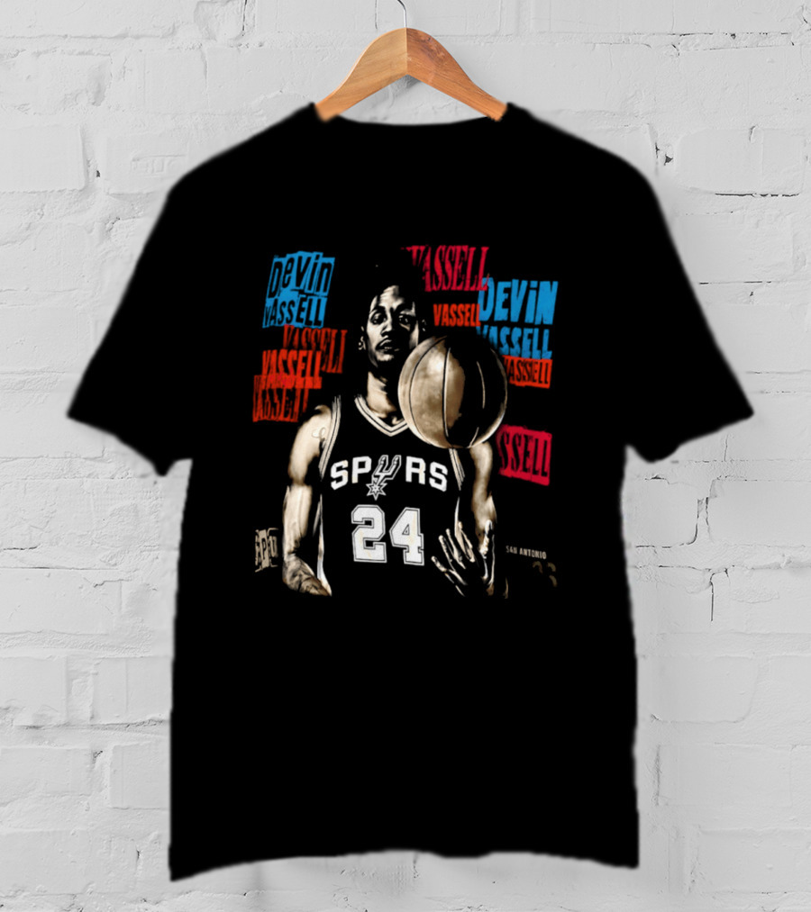 San Antonio Spurs Devin Vassell Number 24 Basketball Player T-Shirt