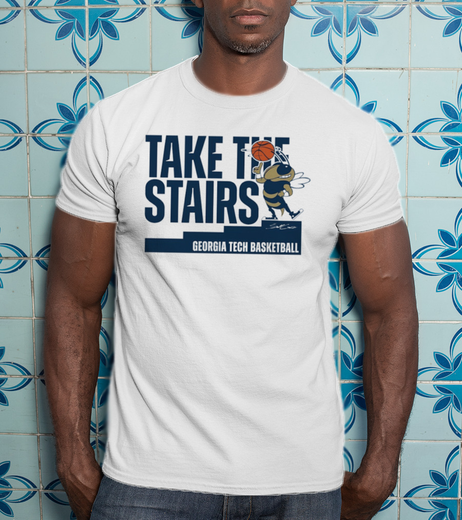 Georgia Tech Basketball Take The Stairs Buzz Basketball T-Shirt