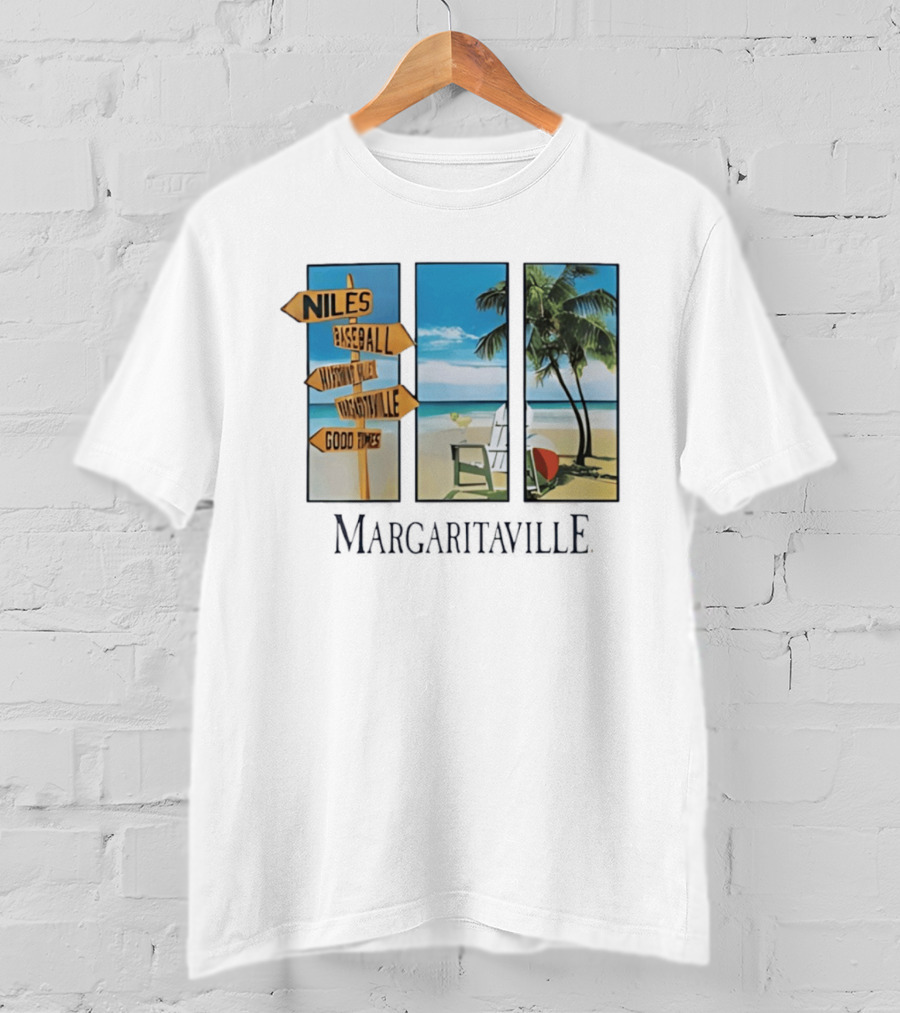 Niles Baseball Mahoning Valley Margaritaville Beach Good Times T-Shirt