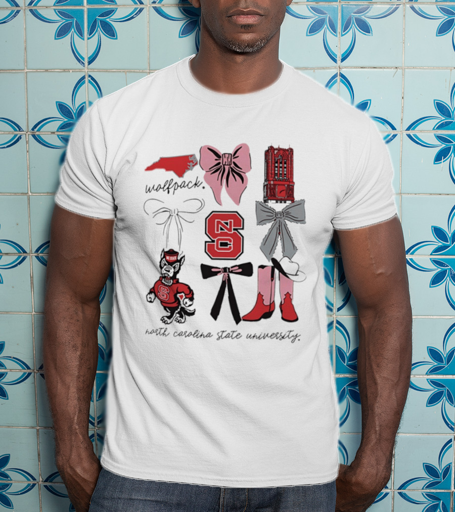 NC State Wolfpack Bows Boots North Carolina State University T-Shirt