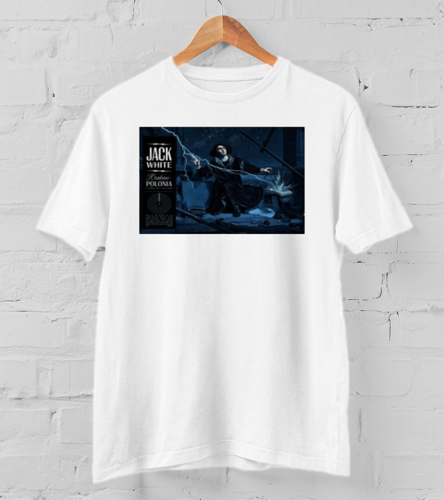 Jack White Kraków Polonia Tour June 2 2026 With Lightning And Figure T-Shirt