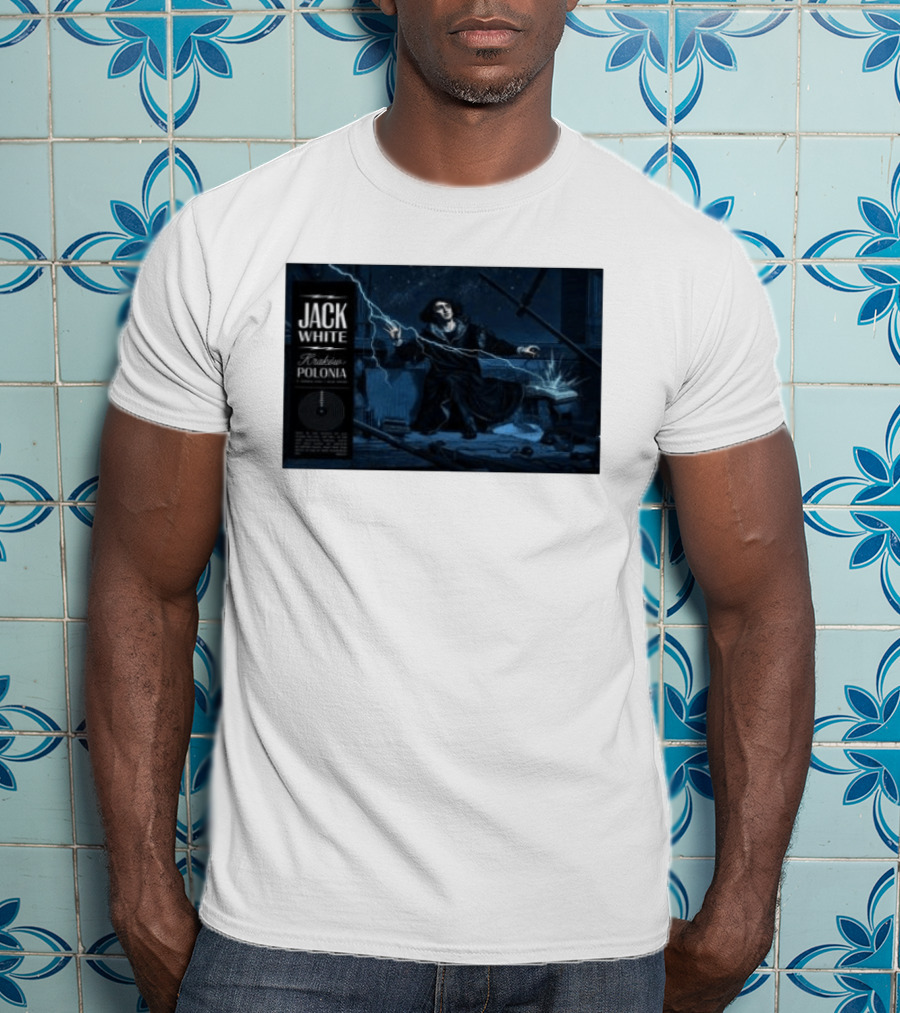 Jack White Kraków Polonia Tour June 2 2026 With Lightning And Figure T-Shirt