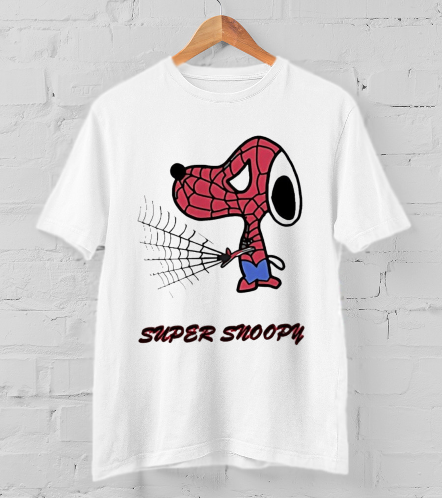 Super Snoopy Spider Man Mashup Pop Culture T-Shirt