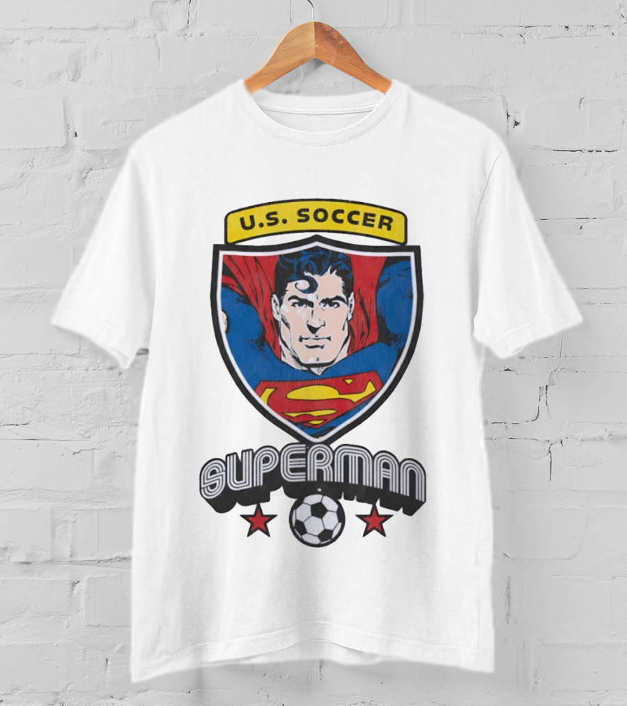 Superman U.S. Soccer Shield Soccer Ball Iconic Crest T-Shirt
