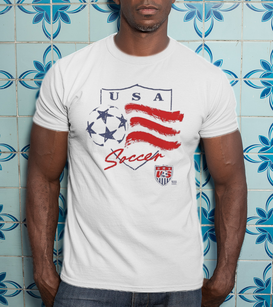 USA Soccer Federation Shield Stars And Stripes Football T-Shirt