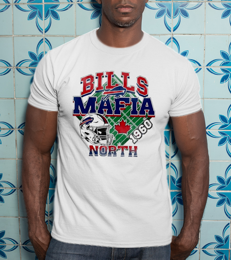 Bills Mafia North 1960 Helmet Maple Leaf T-Shirt