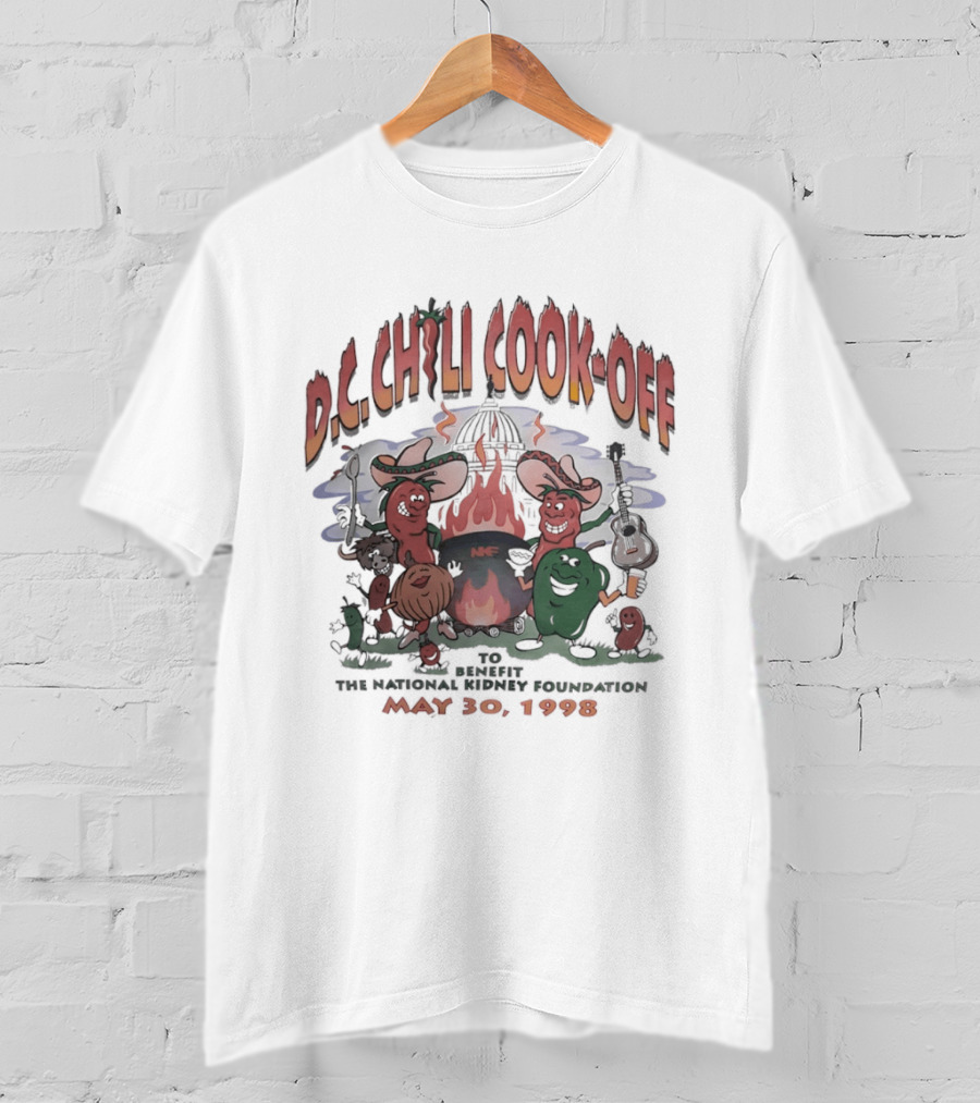 DC Chili Cook Off Benefit National Kidney Foundation May 30 1998 Event T-Shirt