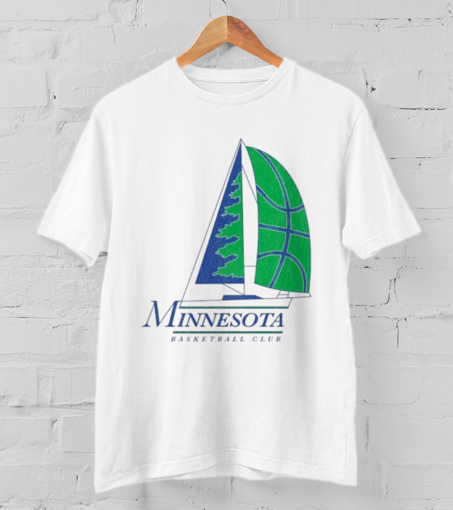 Minnesota Basketball Club Sailing Boat And Hoop T-Shirt