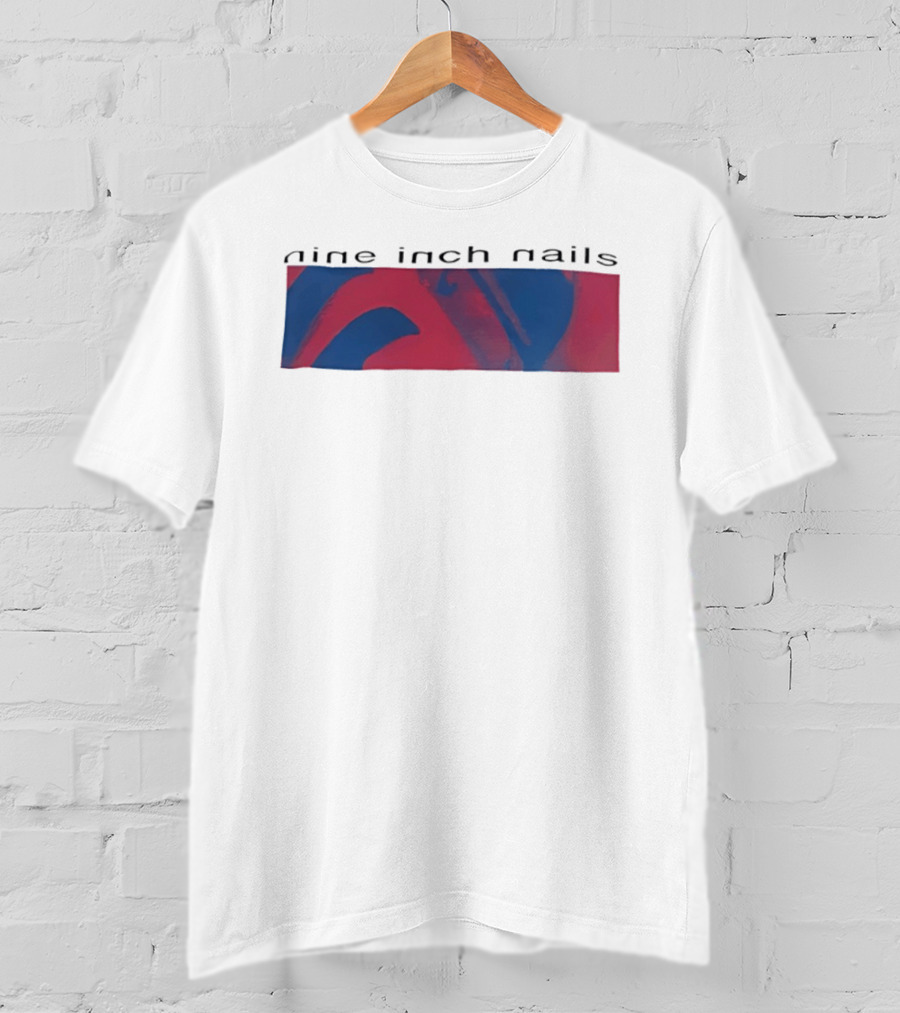 Nine Inch Nails Music Abstract Red Blue T-Shirt