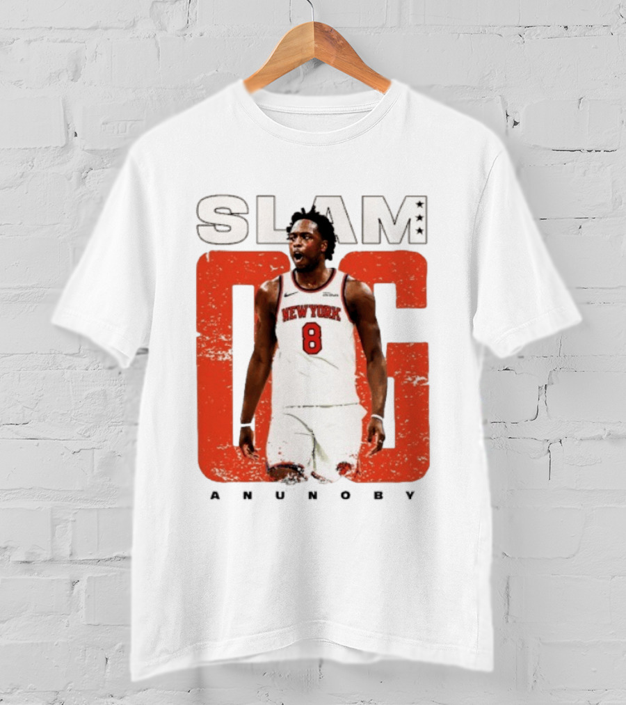 SLAM New York Knicks OG Anunoby NBA Basketball 8 T-Shirt