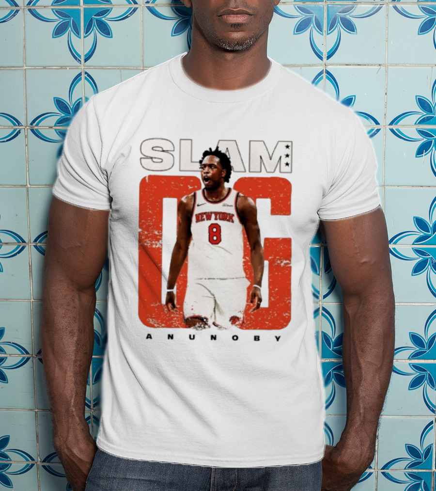 SLAM New York Knicks OG Anunoby NBA Basketball 8 T-Shirt
