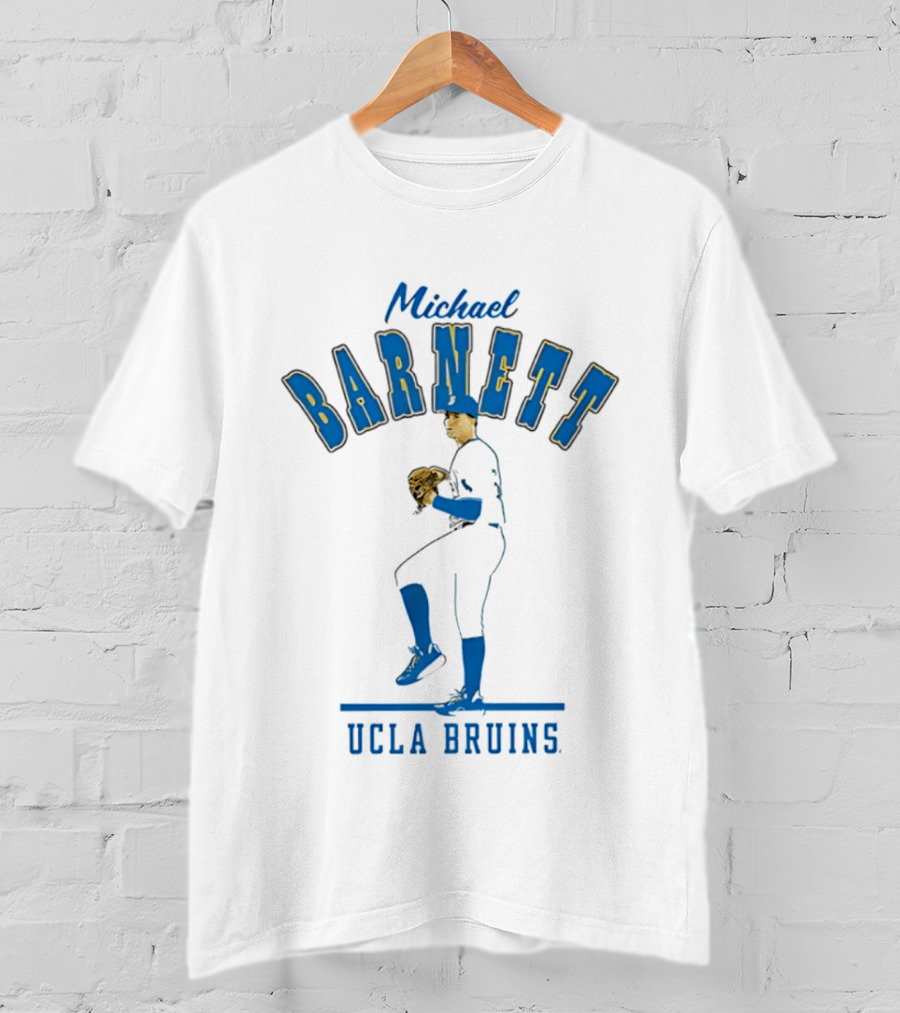Michael Barnett UCLA Bruins Baseball Pitching T-Shirt