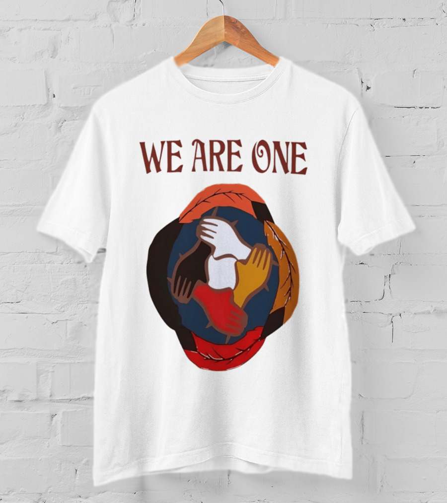 We Are One Unity Hands Feathers Orange Culture Heritage Collective T-Shirt