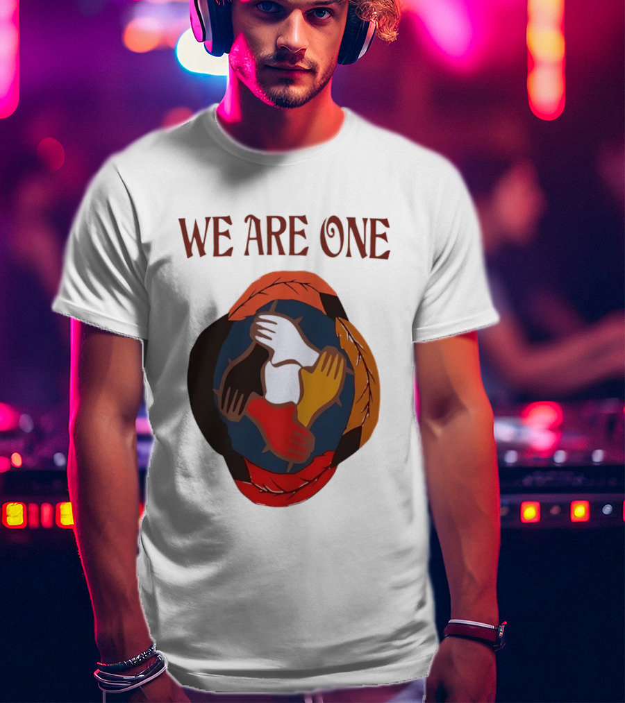 We Are One Unity Hands Feathers Orange Culture Heritage Collective T-Shirt