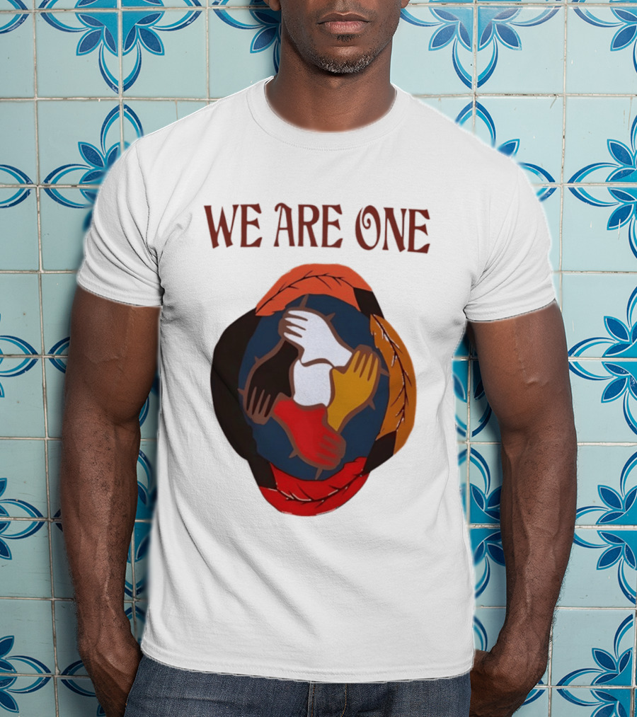 We Are One Unity Hands Feathers Orange Culture Heritage Collective T-Shirt