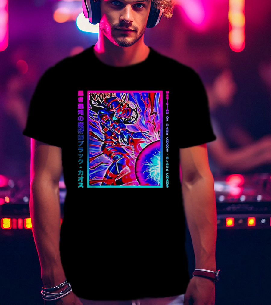 Officila Magician Of Dark Chaos Black Chaos Vaporwave Anime Yugioh T-Shirt