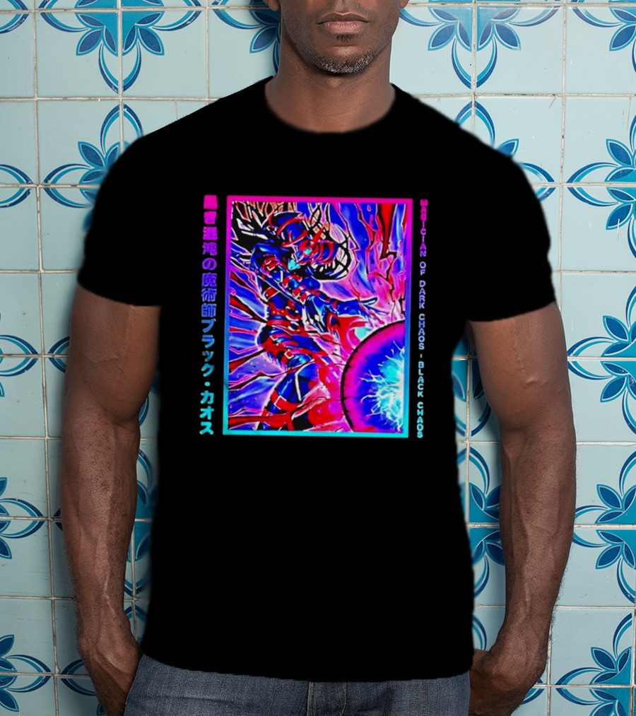 Officila Magician Of Dark Chaos Black Chaos Vaporwave Anime Yugioh T-Shirt