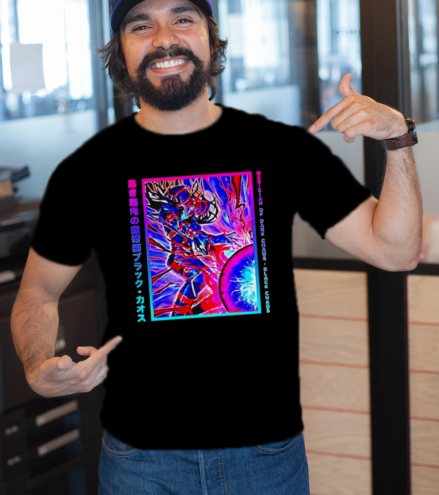 Officila Magician Of Dark Chaos Black Chaos Vaporwave Anime Yugioh T-Shirt