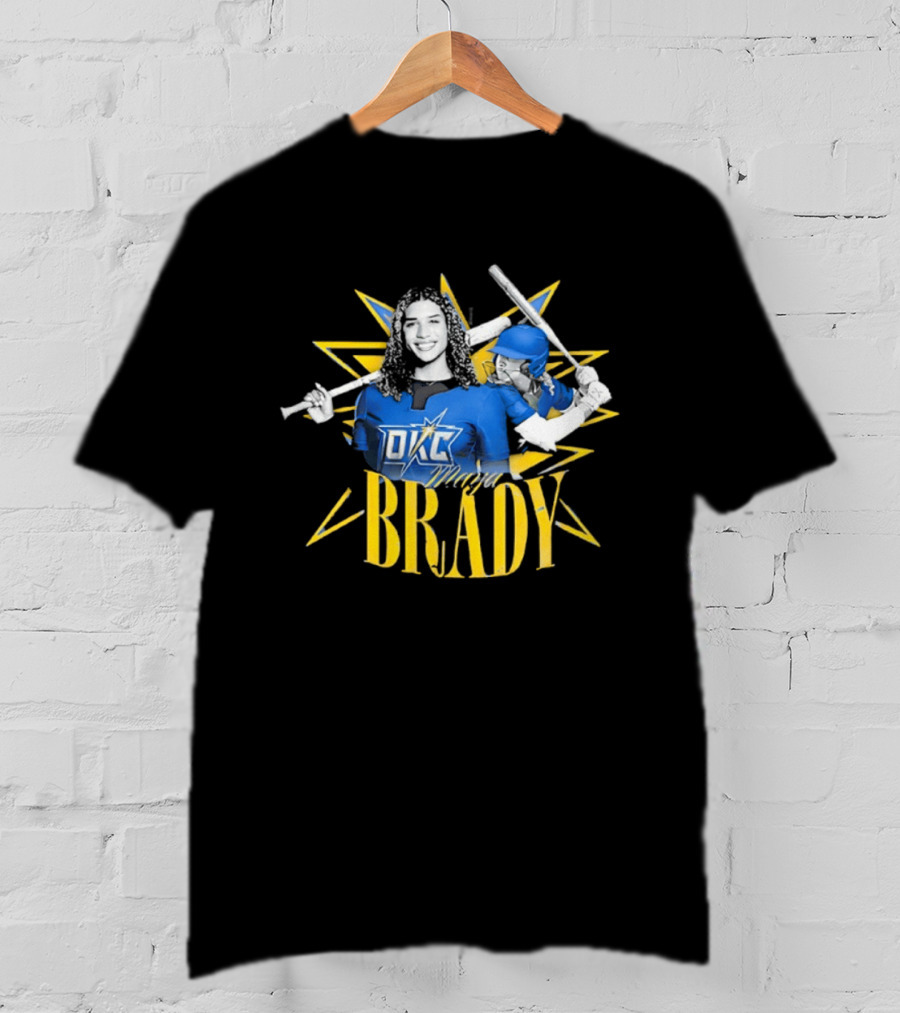 Oklahoma City Spark Maya Brady Stars Softball Player OKC T-Shirt