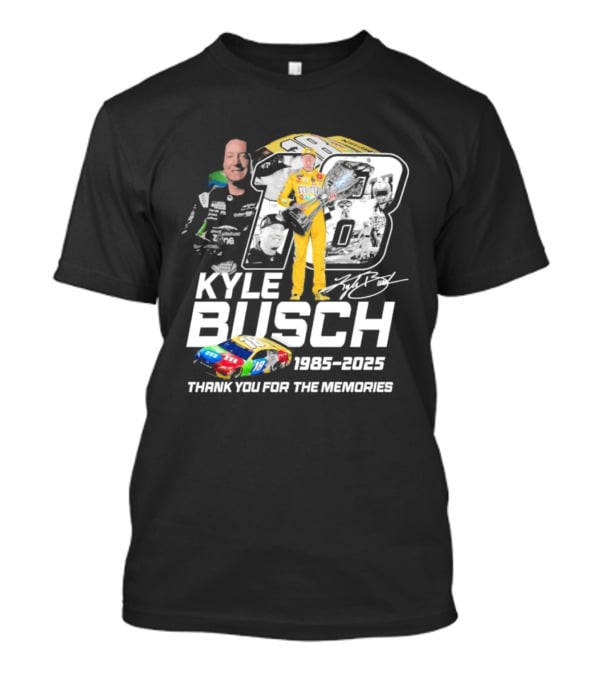 Kyle Busch Racing 1985 2025 Thank You For The Memories 18 Car NASCAR T-Shirt