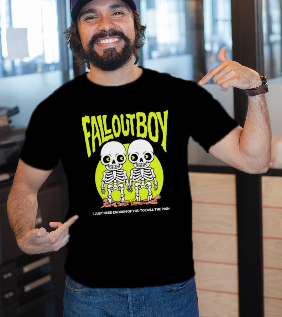 Fall Out Boy Twin Skeleton I Just Need Enough Of You To Dull The Pain T-Shirt