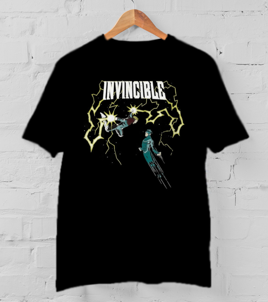 Invincible Vs Powerplex Lightning Battle T-Shirt