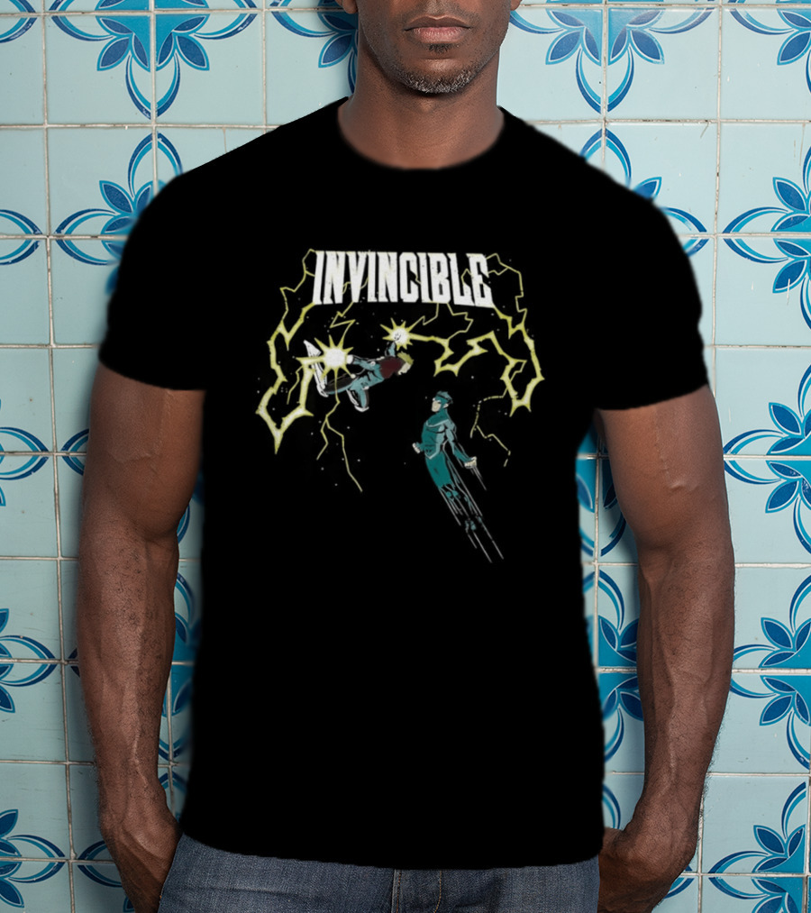 Invincible Vs Powerplex Lightning Battle T-Shirt
