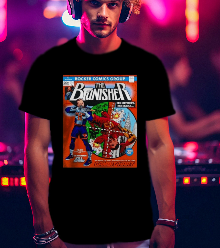 Bocker Comics Group The Brunisher Kill Spida Gambit Hart T-Shirt