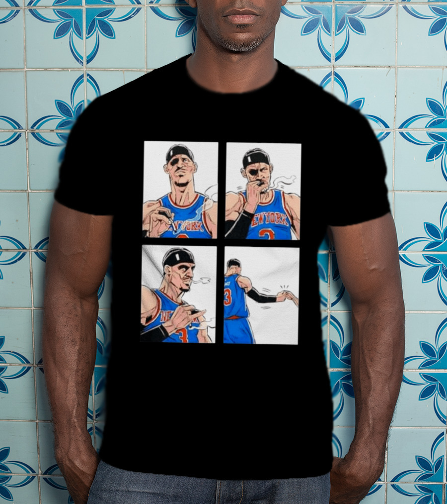New York Knicks Number 3 Smoking Gesture Josh Hart Moment T-Shirt